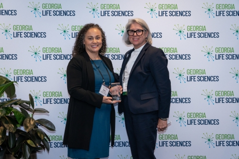 George Life Sciences President Maria Thacker Goeth and ARCS Athlanta President Frances Swensson Maria Thacker Goeth and Frances